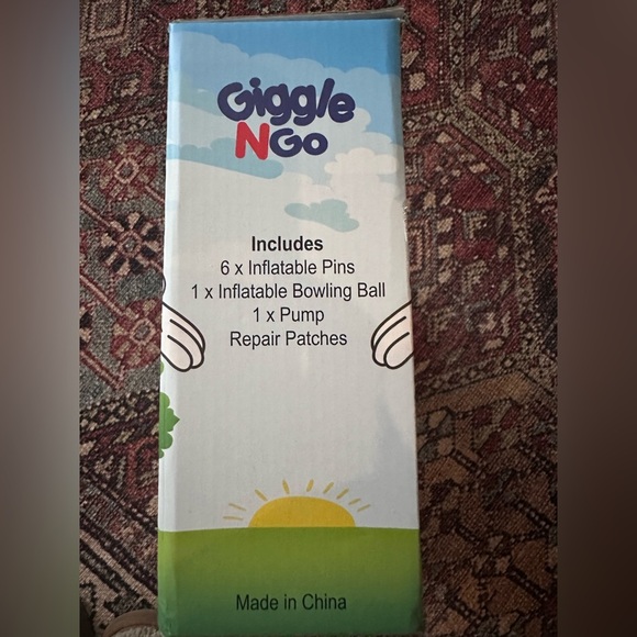 BRAND NEW in Box: “Giggle N Go Inflatable Giant Bowling Game," - Picture 3 of 8